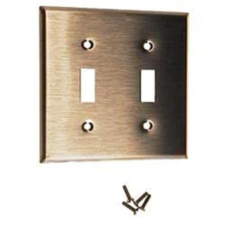 Leviton Leviton Double Gang Stainless Steel Double Toggle Wallplate 003-84009 003-84009